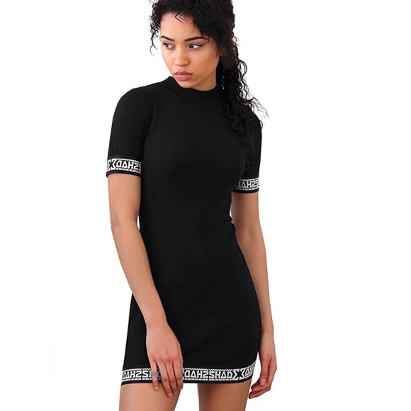 COPY - Shade London Bodycon Dress With Tape Logo - Picture 2 of 8